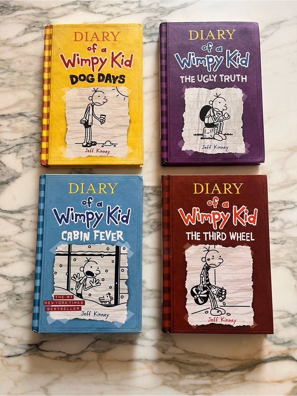 Diary of a Wimpy Kid Hard Cover Book Bundle 4-7